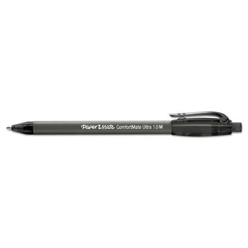 Paper Mate® Comfortmate Ultra Ballpoint Pen, Retractable, Medium 1 Mm, Black Ink, Black Barrel, Dozen freeshipping - TVN Wholesale